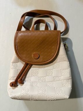 Steve Madden Two-Tone Tan & Cream Mini Crossbody Backpack